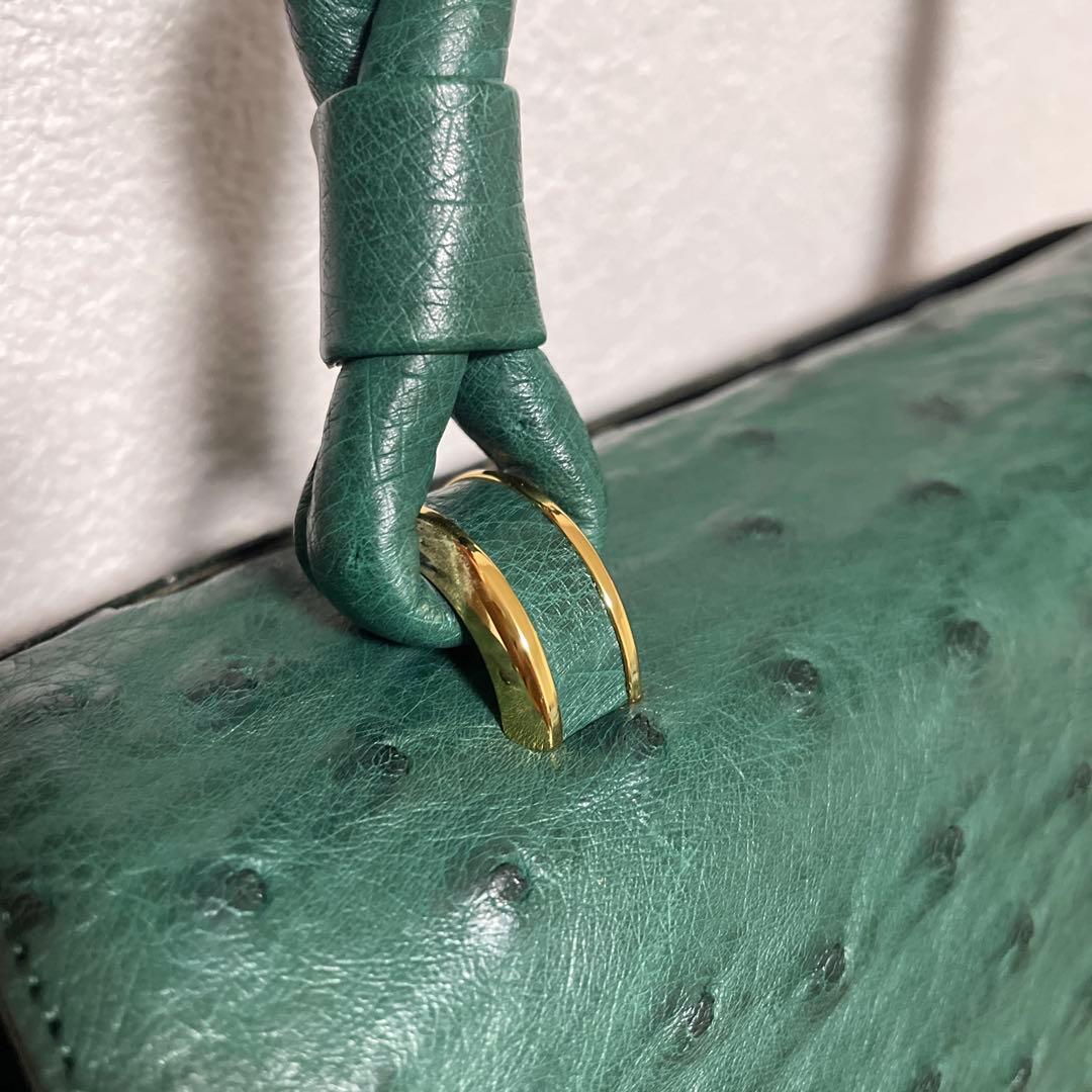 【未使用品定価60万円】ハンドバッグ　オーストリッチ　ダチョウ　本革