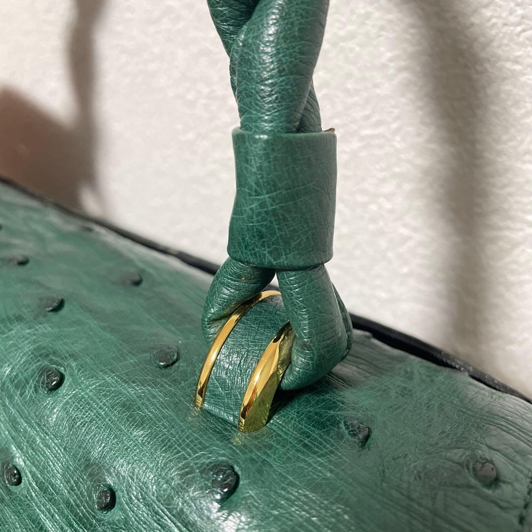 【未使用品定価60万円】ハンドバッグ　オーストリッチ　ダチョウ　本革