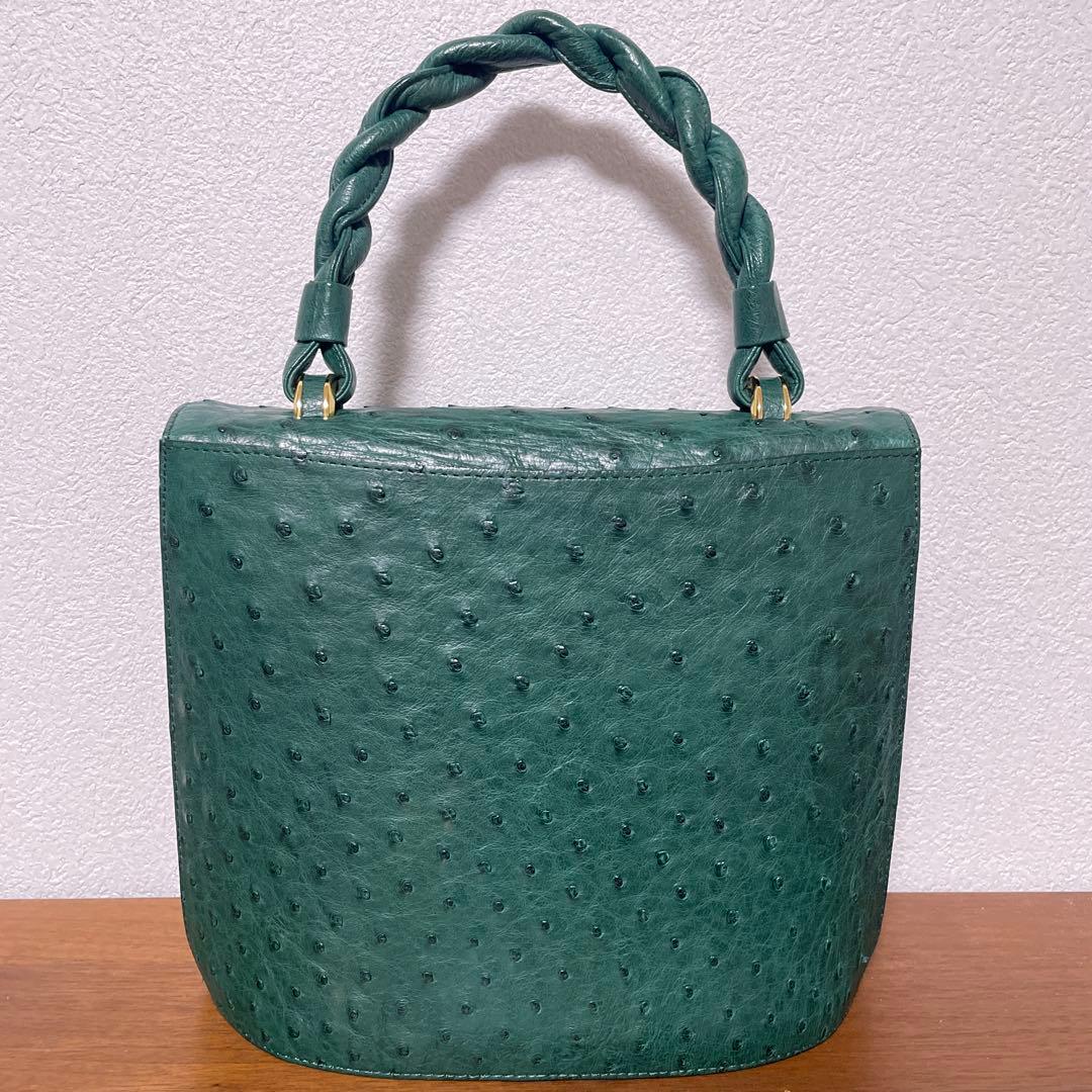 【未使用品定価60万円】ハンドバッグ　オーストリッチ　ダチョウ　本革