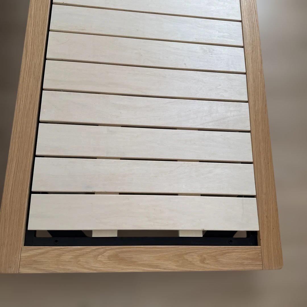 【直接引取】【廃盤】無印良品 シングルベッド 木製フレーム オーク材 2台セット