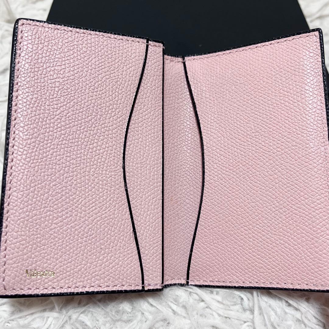 Valextra 名刺入れ カードケース グレインカーフスキン 本革 ピンク