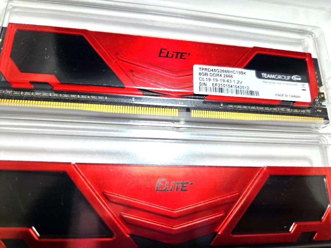 TEAM GROUP Elite 8G DDR4 2666 2枚