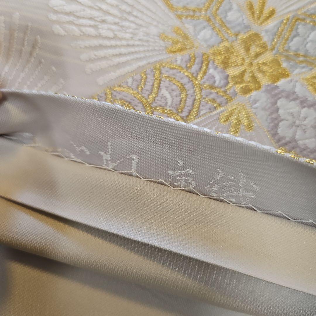 袋帯☆つづれ唐織☆正絹☆加賀の宴☆六通☆フォーマル☆白地☆七宝柄☆仕立て上がり