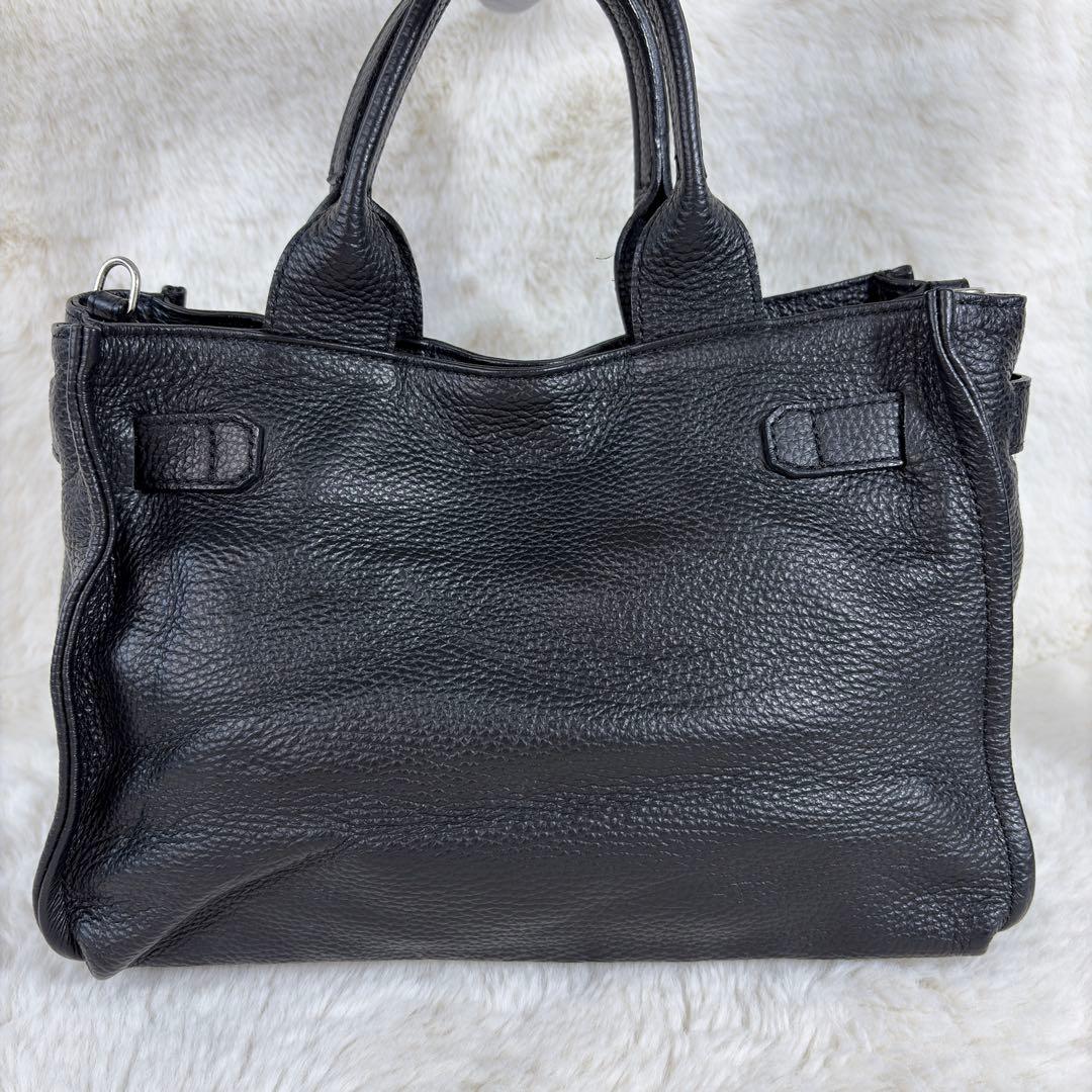 【りょう様用】銀座かねまつ 本革レザー 2WAY ショルダーバッグ ブラック