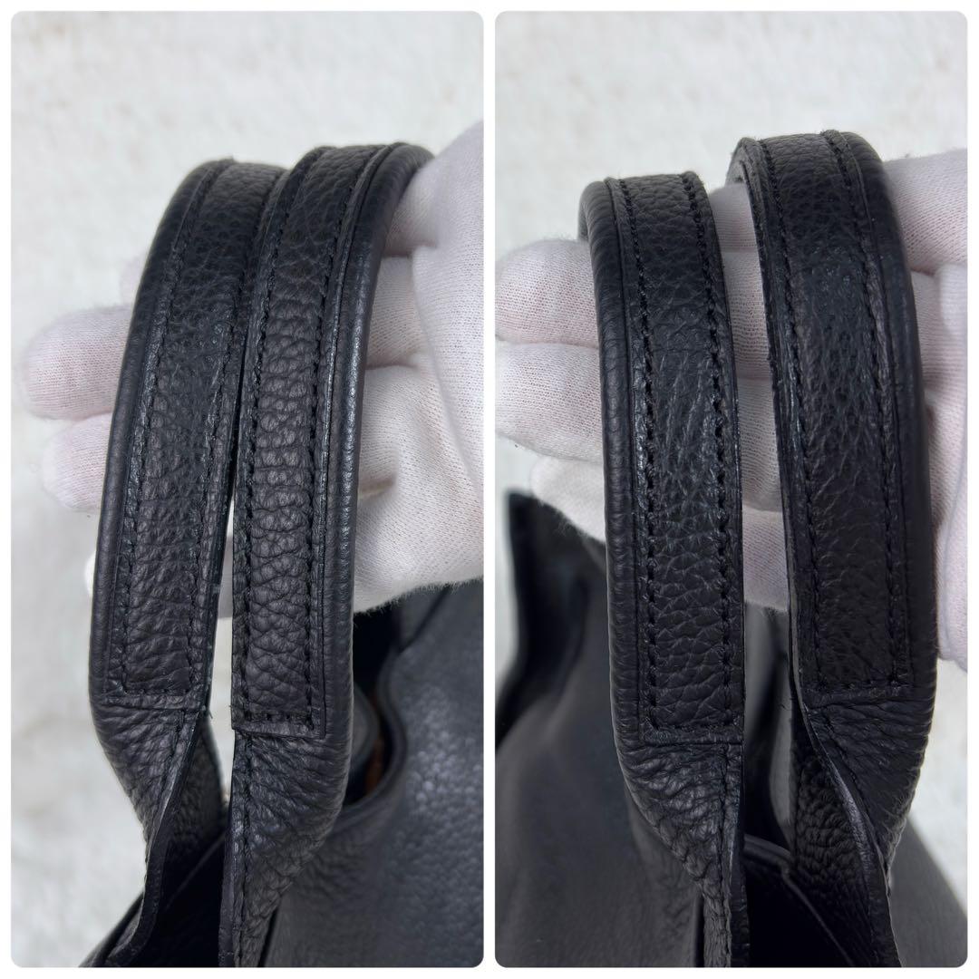 【りょう様用】銀座かねまつ 本革レザー 2WAY ショルダーバッグ ブラック