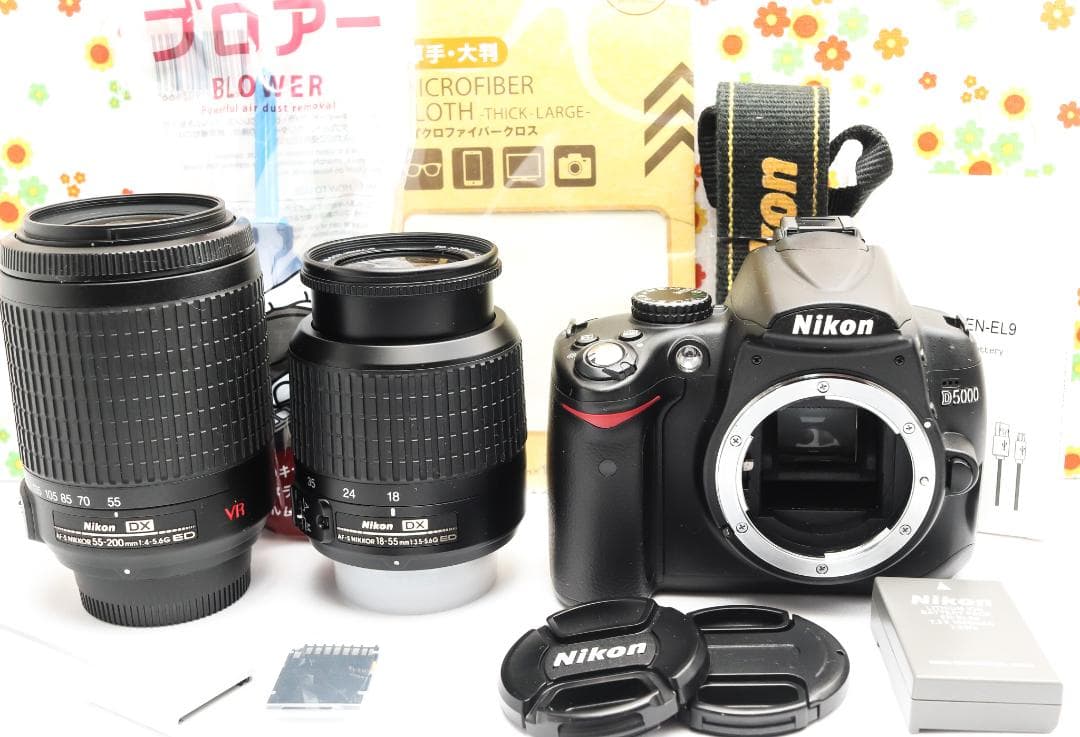 ニコン Nikon D5000☆ダブルレンズ♪☆スマホに転送！☆初心者の方に