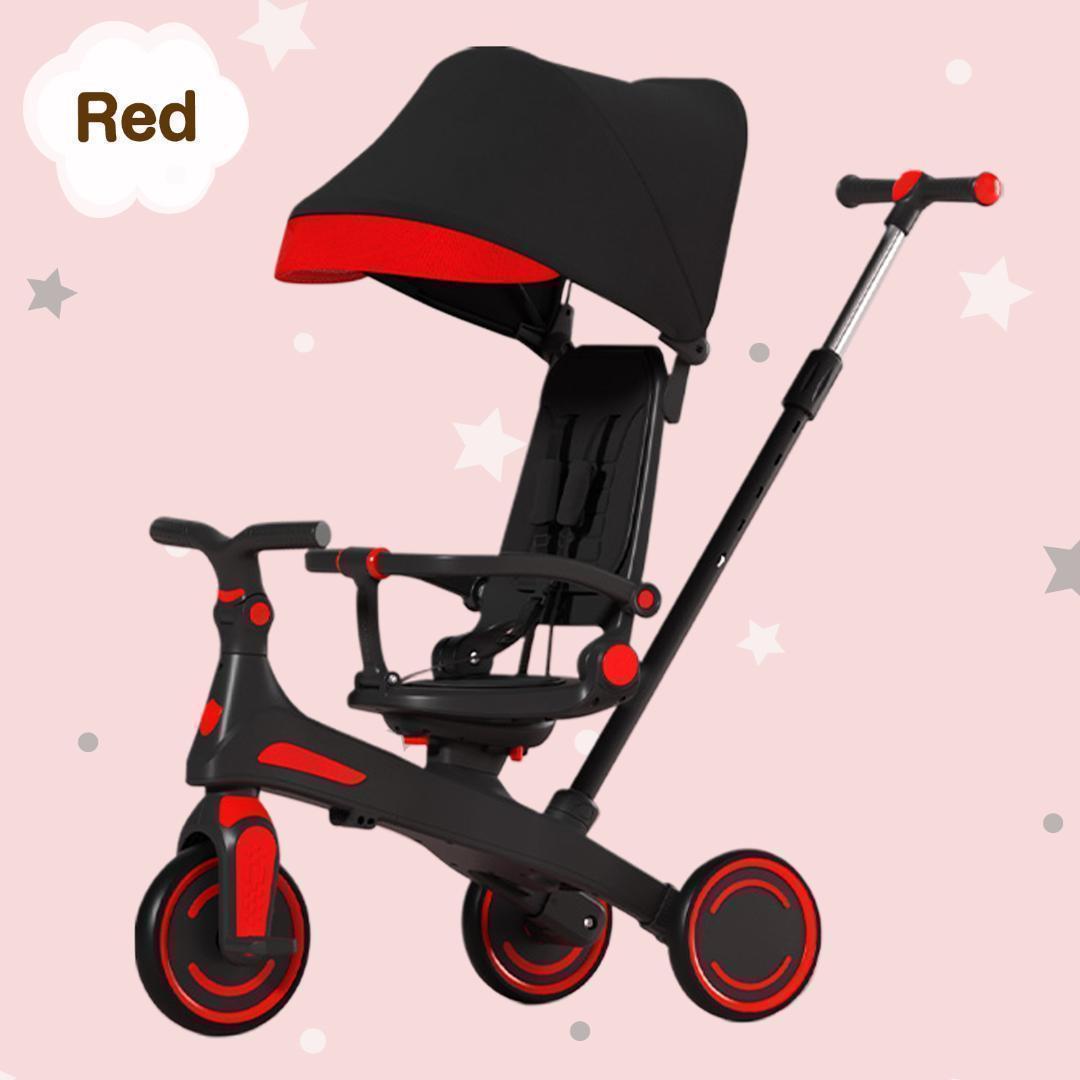 2644新品＊三輪車 手押し棒付き 7in1子供用 キッズバイク ベージュ