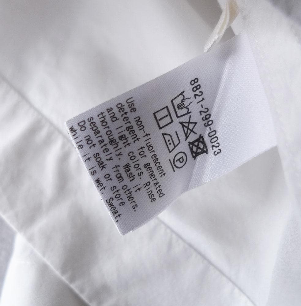 美品 ロエフ 3,2万 スタンドカラーブラウス ホワイト LOEFF Y262