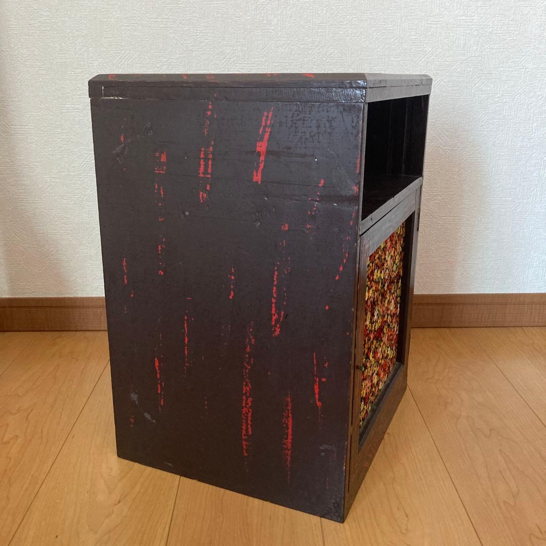 ＊木製ラック＊花柄扉付き