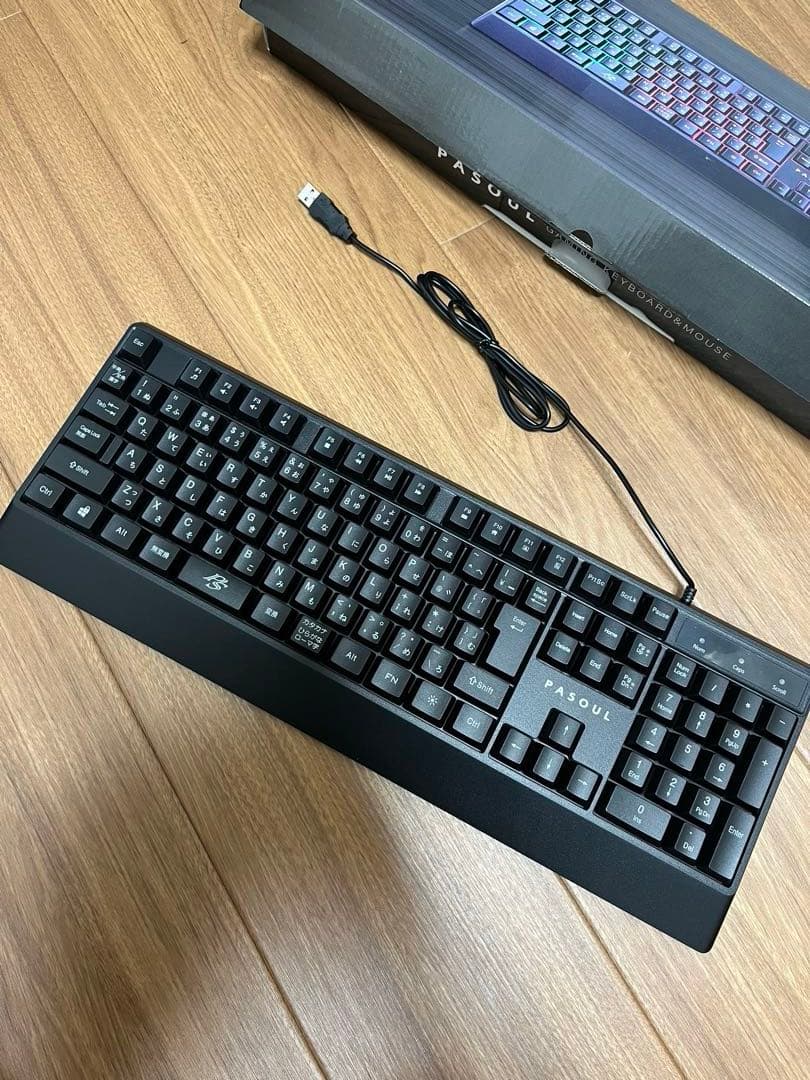 【未使用品】PASOULゲーミングキーボード＆マウス　Q7ヘッドセット付き