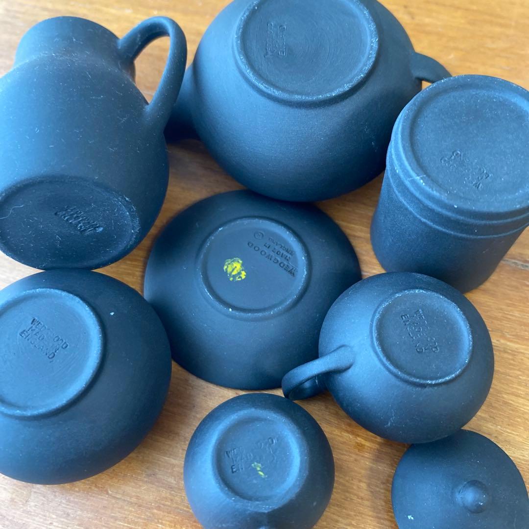 ウェッジウッド ブラックバサルト　ミニチュア　ティーセット　コーヒーセット