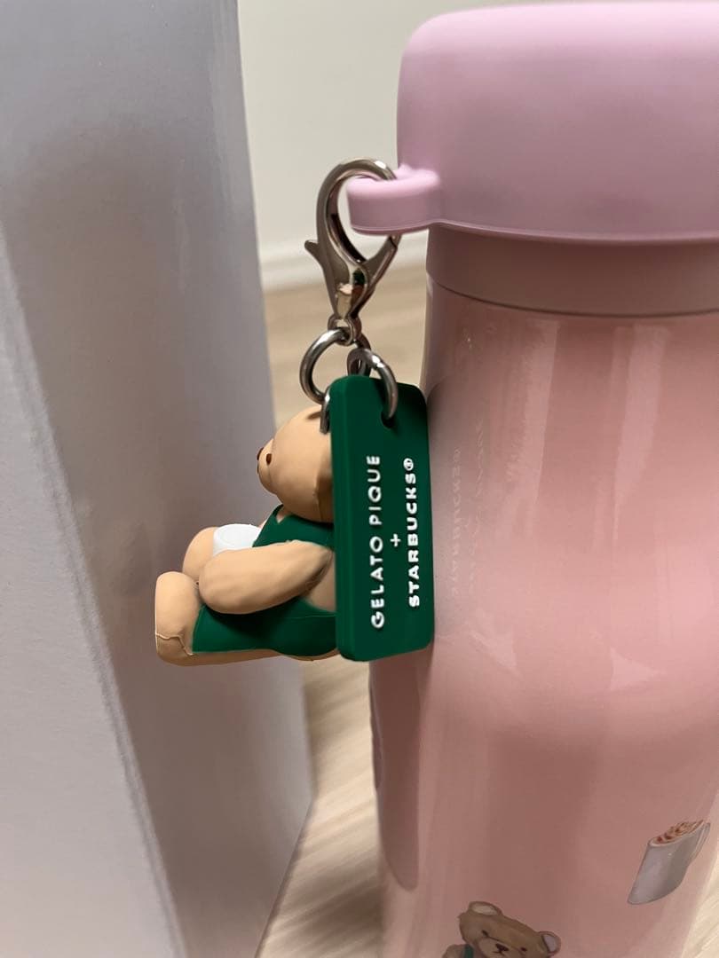 スターバックス　ジェラートピケ リッドカバー ステンレスボトル ピンク