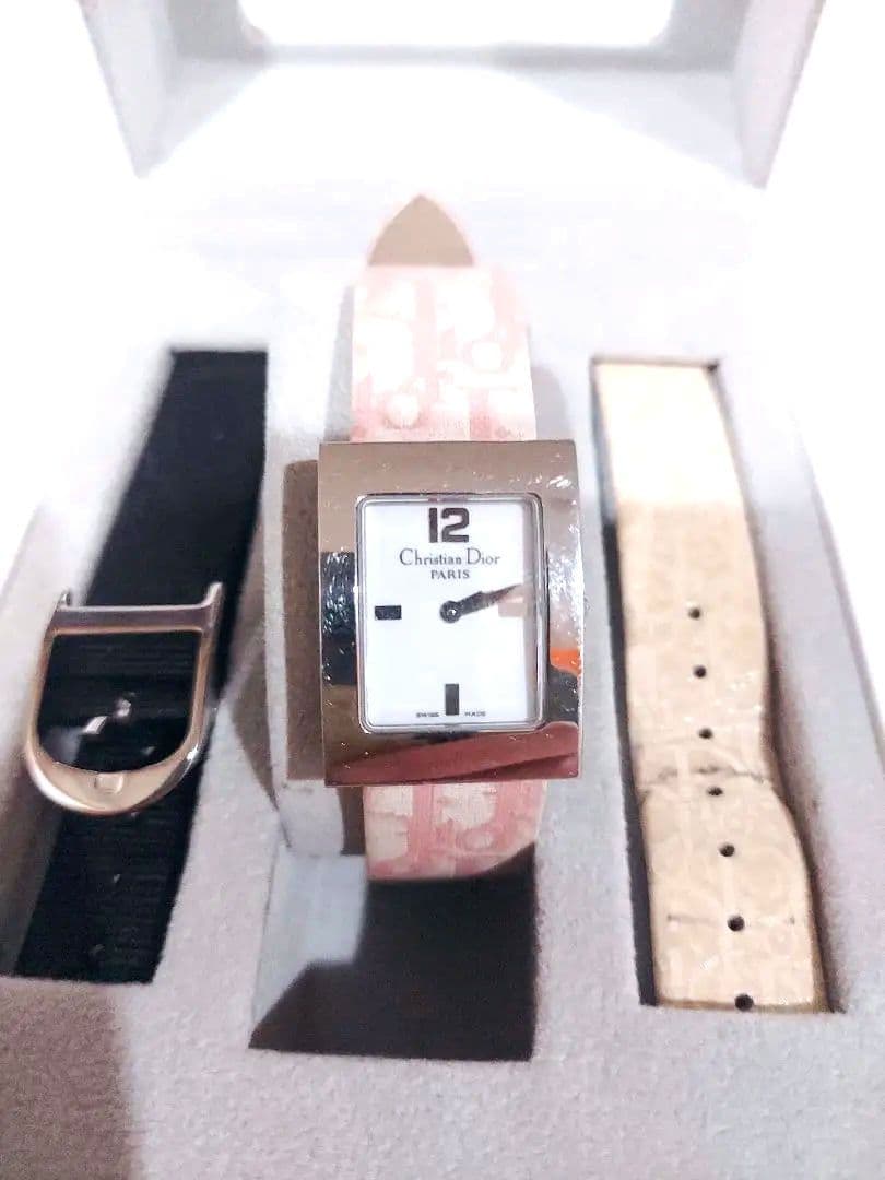 箱・替えベルト付 ディオール Dior トロッター クオーツ時計 マリス 腕時計