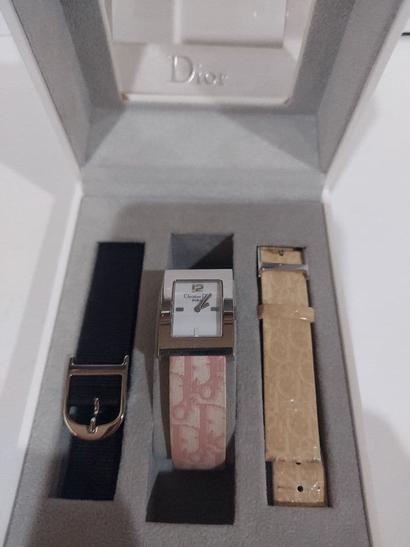 箱・替えベルト付 ディオール Dior トロッター クオーツ時計 マリス 腕時計