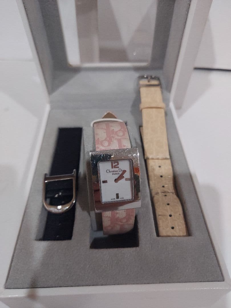 箱・替えベルト付 ディオール Dior トロッター クオーツ時計 マリス 腕時計