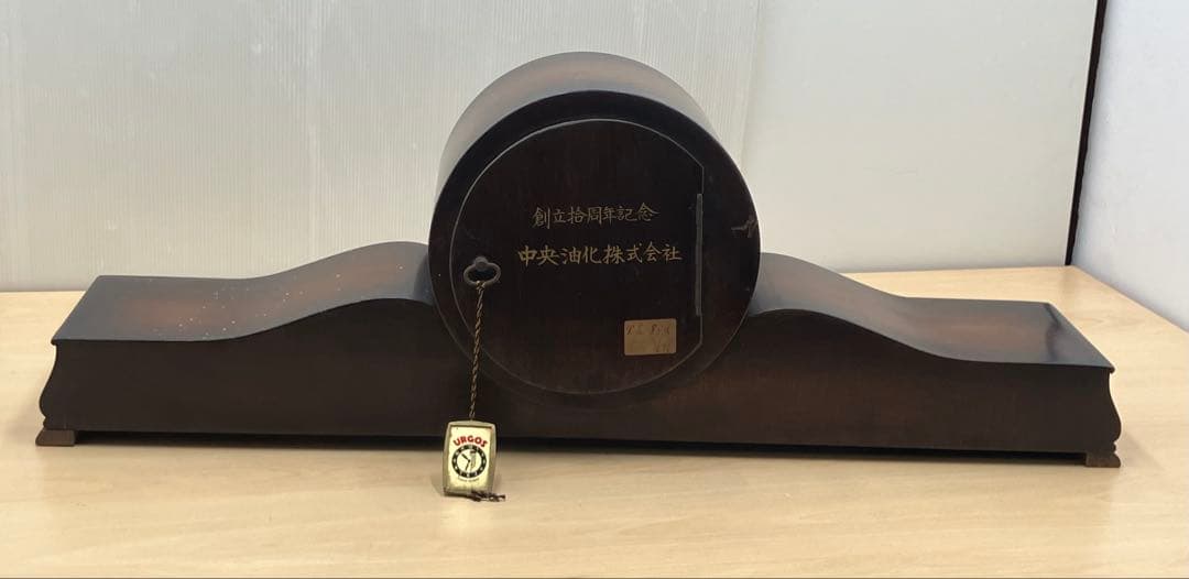 【中古品】木製ゼンマイ式置き時計