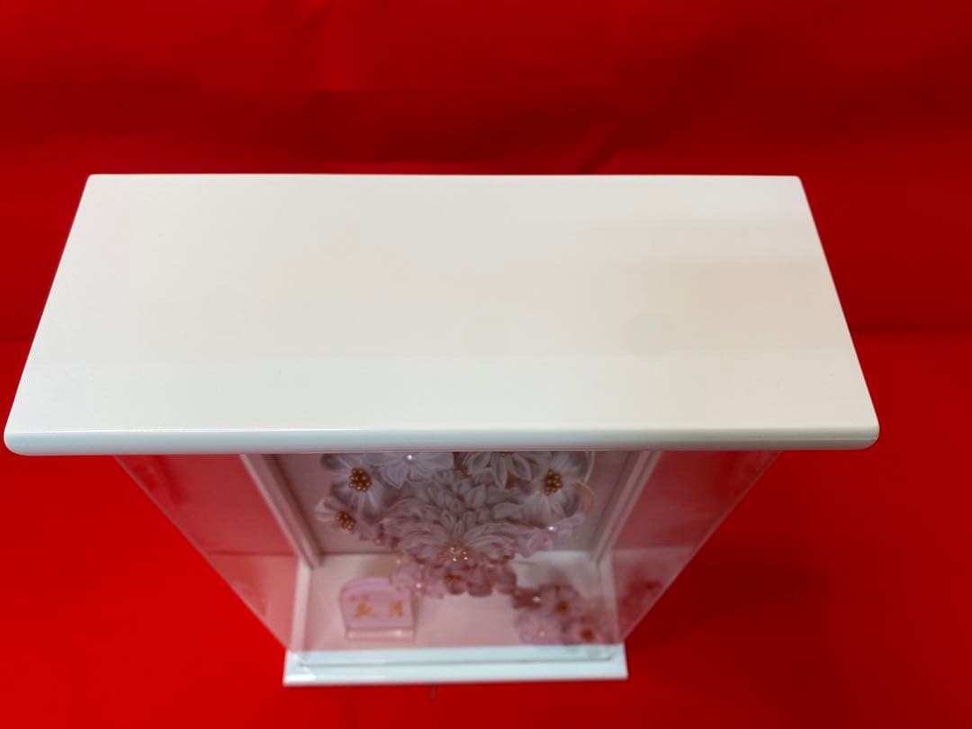 東京久月　つまみ細工額入　羽子板・壁掛け・間口約２０×奥行約９×高さ約３３㎝