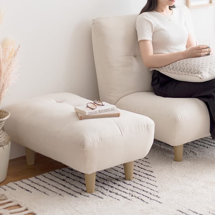 1人掛けソファ　オットマン付き　シングルソファ　2人掛け