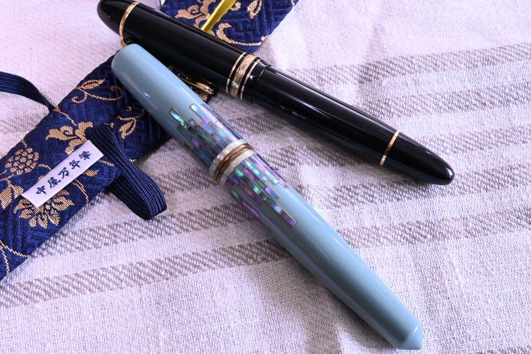 中屋万年筆、天色、螺鈿、蒔絵