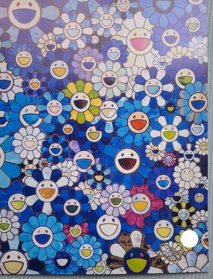 『シャングリラ・ブルー』村上隆作品ポスター　奈良美智　草間彌生