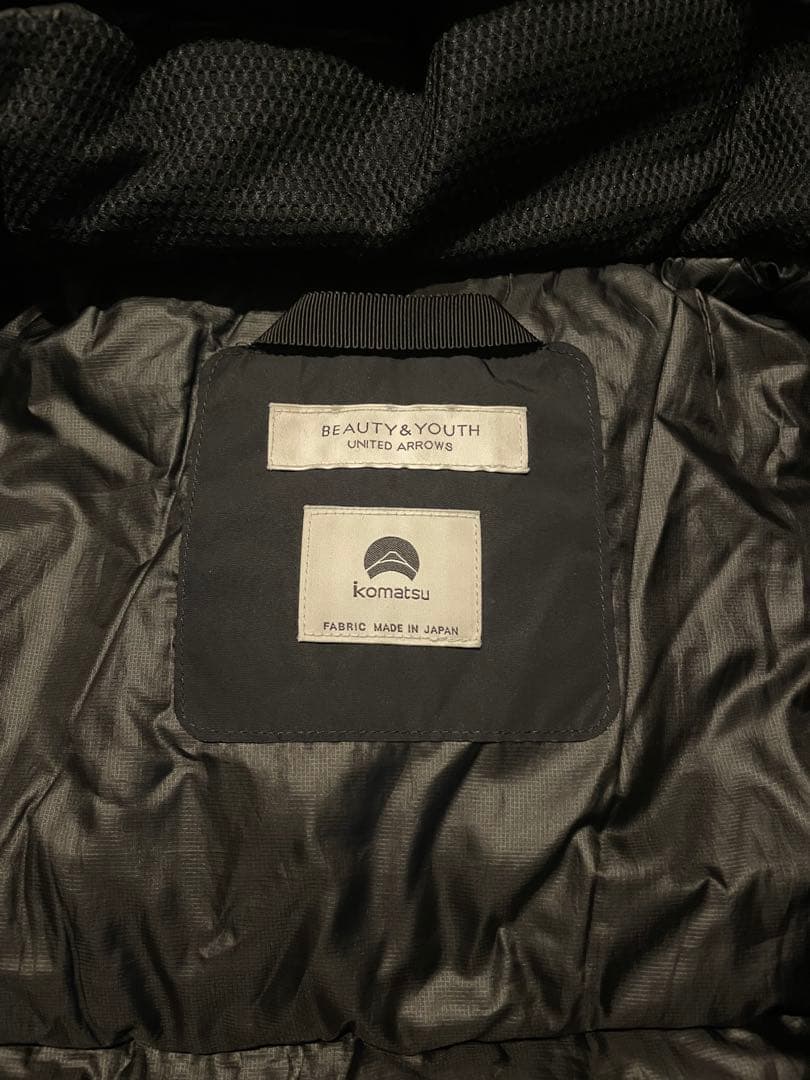 BEAUTY & YOUTH 小松 ダウンジャケット ブラック