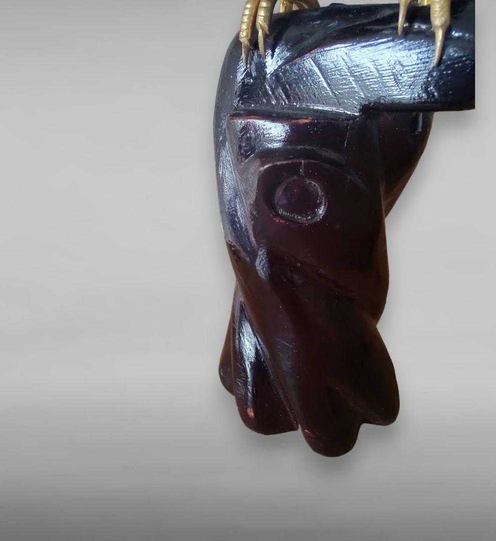 【ヴィンテージ】　アジア七宝オウムの置物