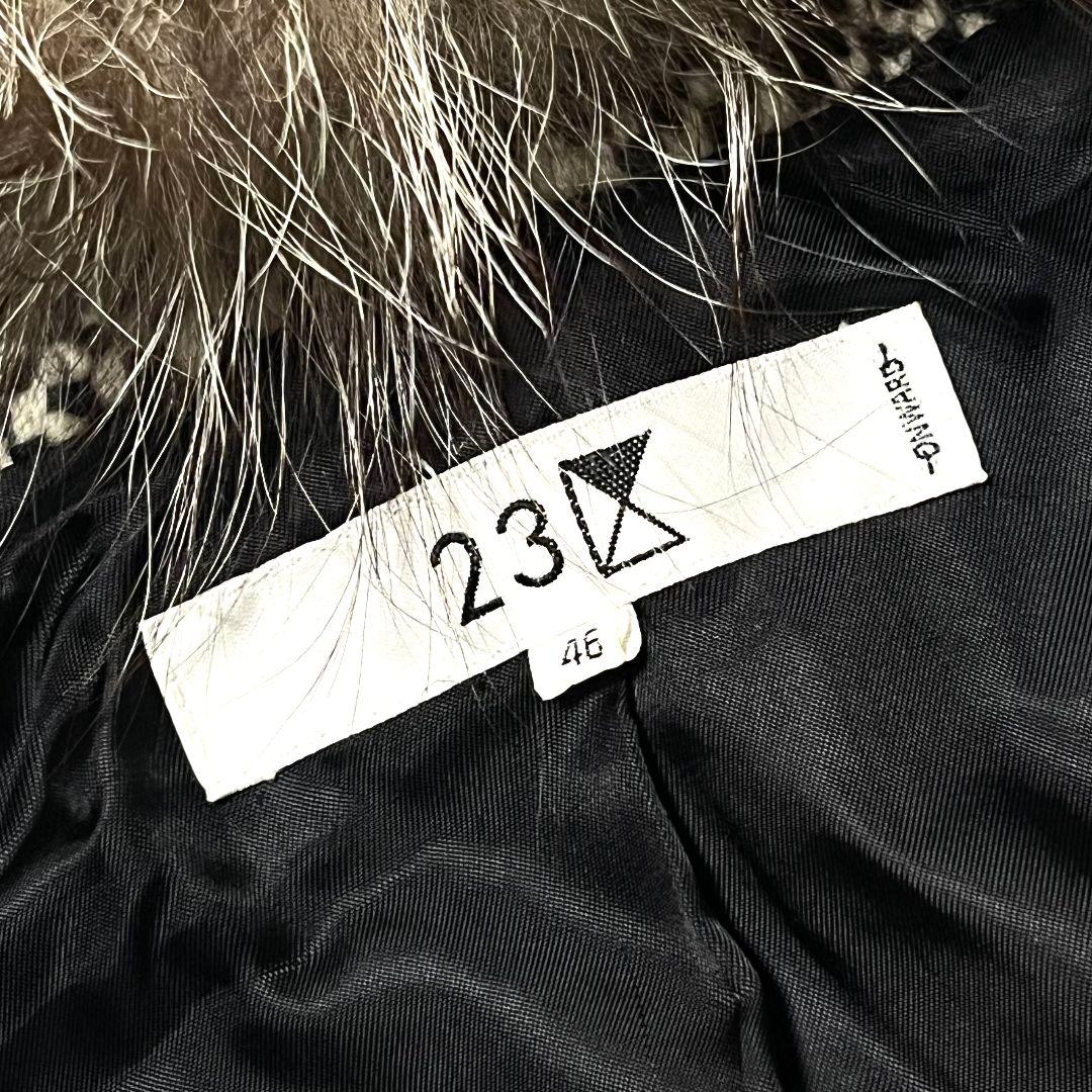 【大きいサイズ】【46】23区 フォックスファー ツイードコート