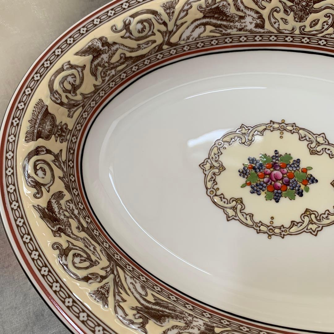 ビンテージ未使用　ウェッジウッド　フロレンティーン　アイボリー　オーバル皿カレー