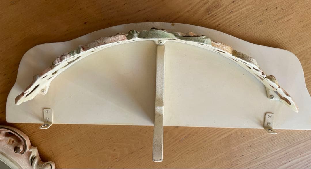 西洋アンティーク　鏡と飾り棚のセット【2-1】