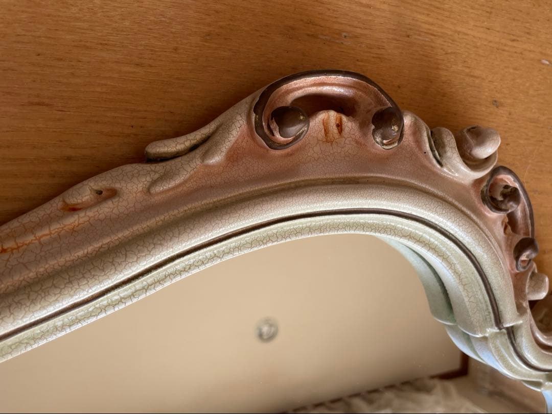 西洋アンティーク　鏡と飾り棚のセット【2-1】