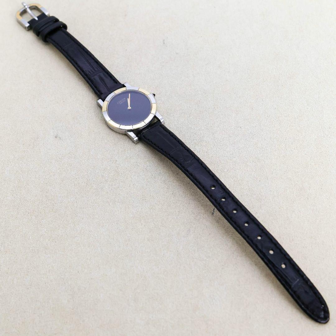 稼働 SEIKO CREDOR 腕時計 1400 ブラック文字盤 1386
