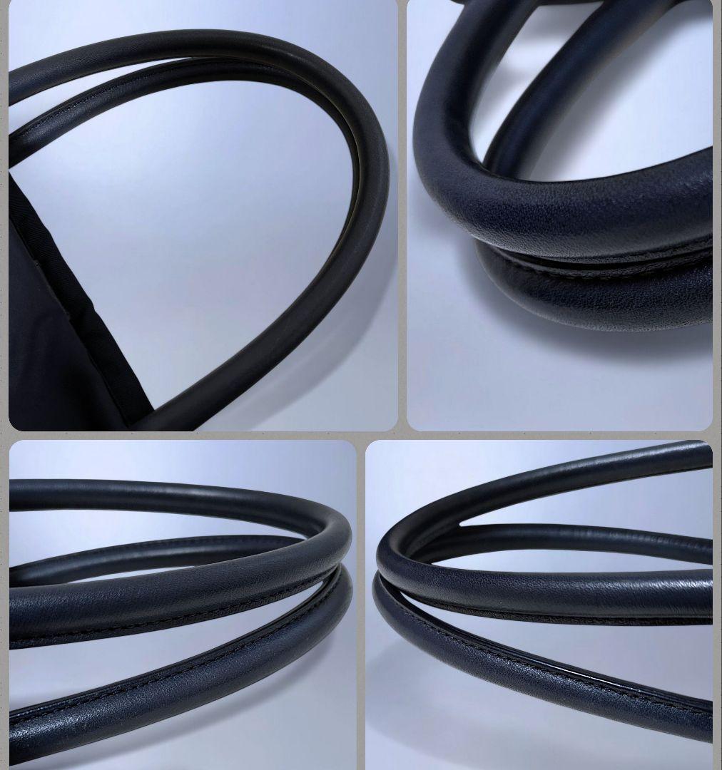 極美品 PRADA ショルダーバッグ 斜め掛け ハンドバッグ ナイロン ネイビー