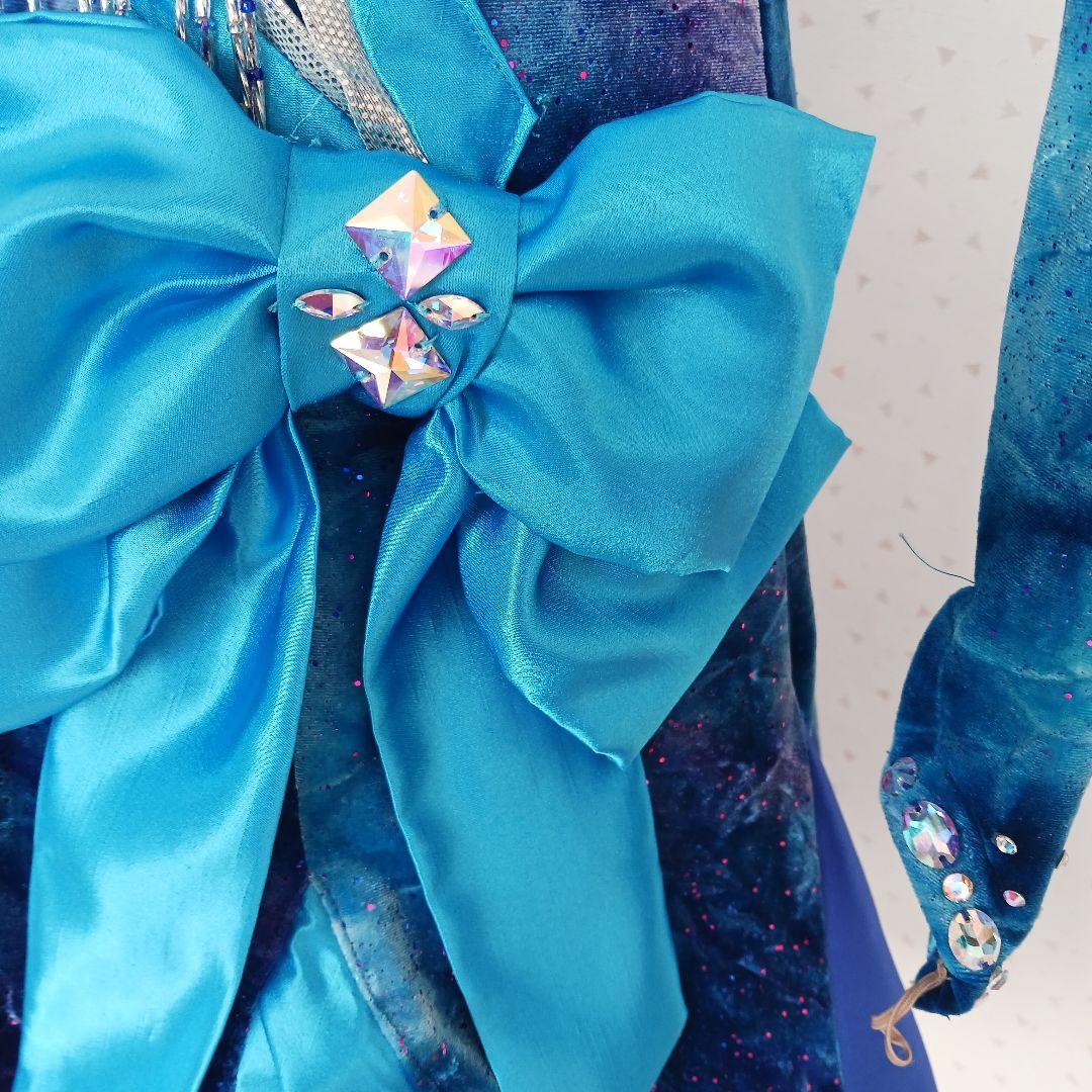 社交ダンス用ラテンドレス 青紫 グラデーション