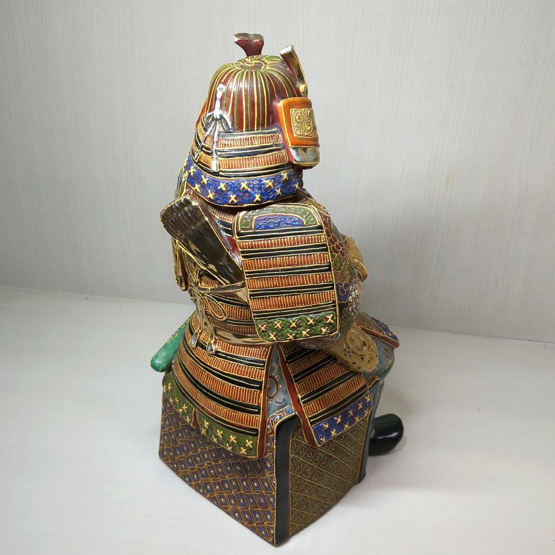九谷焼　骨董　鎧武者　戦国武将　武士　高さ約３１センチ