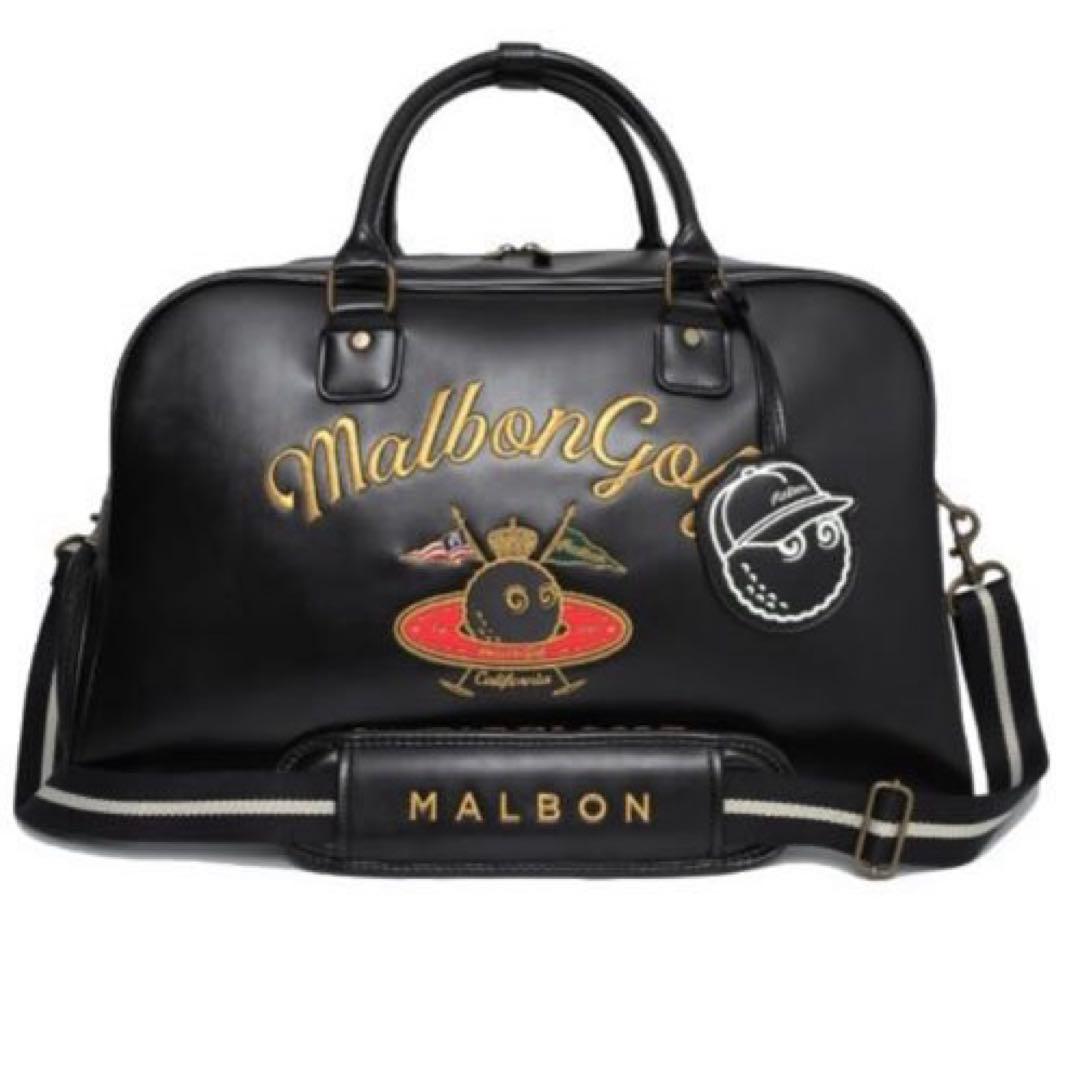 Malbon Golf/マルボンゴルフ　スペースバケットボストンバッグ　黒