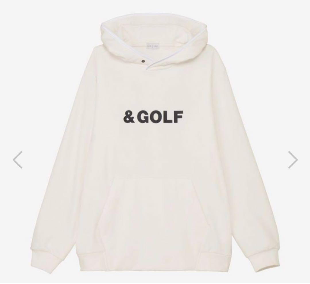 未使用＆GOLF バックグリッドフリース プルパーカL