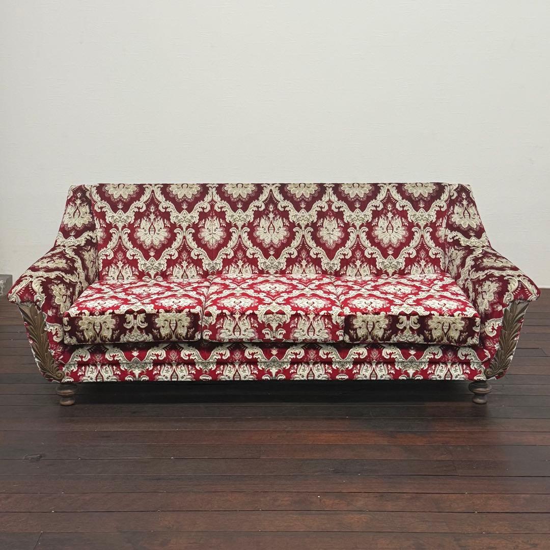 H19K86a 神戸洋家具 永田良介商店 ３人掛けソファ