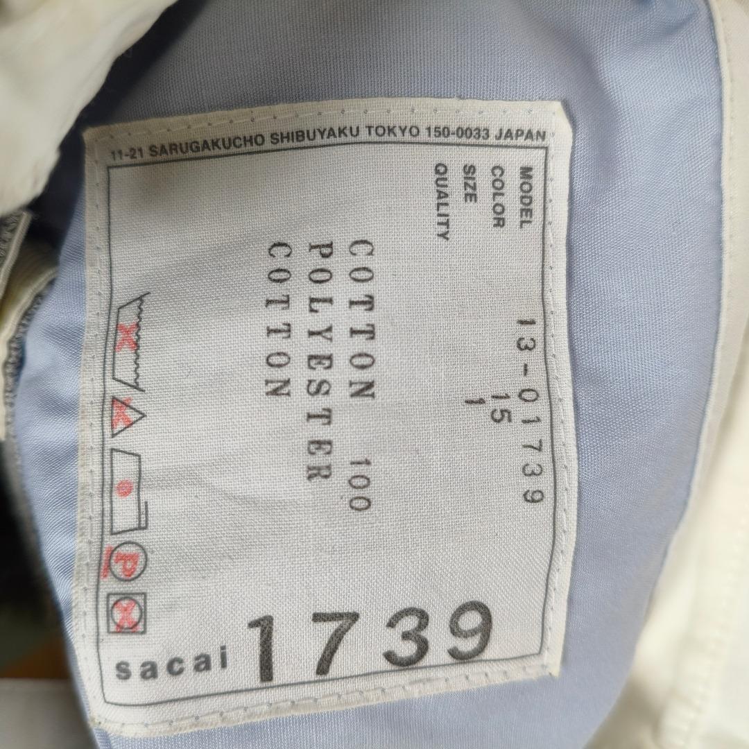 サカイ ドッキング カーディガン ブラウス バックプリーツ ニット 切替 1