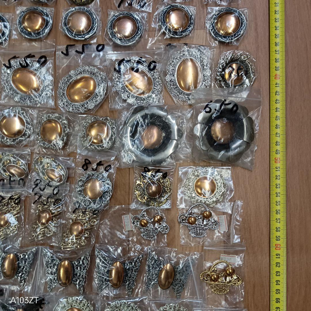 未使用 七宝焼 材料 ブローチ ペダントトップ 420個 まとめて