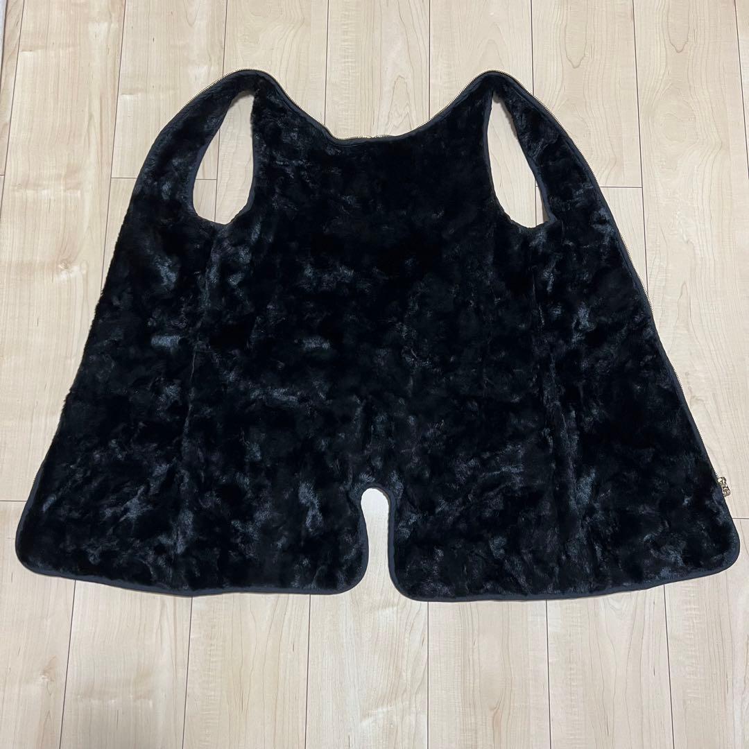 美品 ジューシークチュール ファー付きフード 黒 モッズコート サイズS