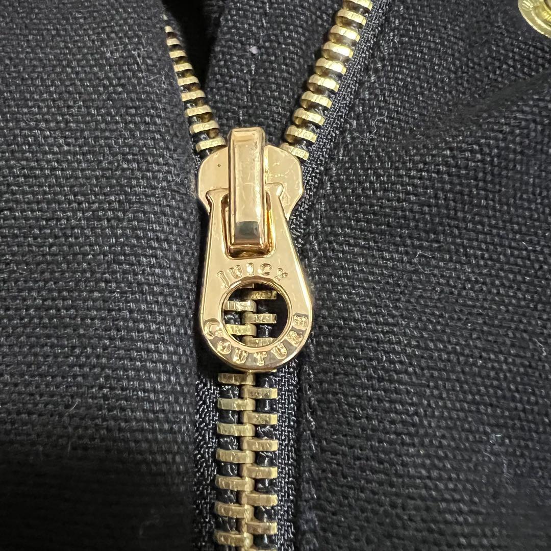 美品 ジューシークチュール ファー付きフード 黒 モッズコート サイズS