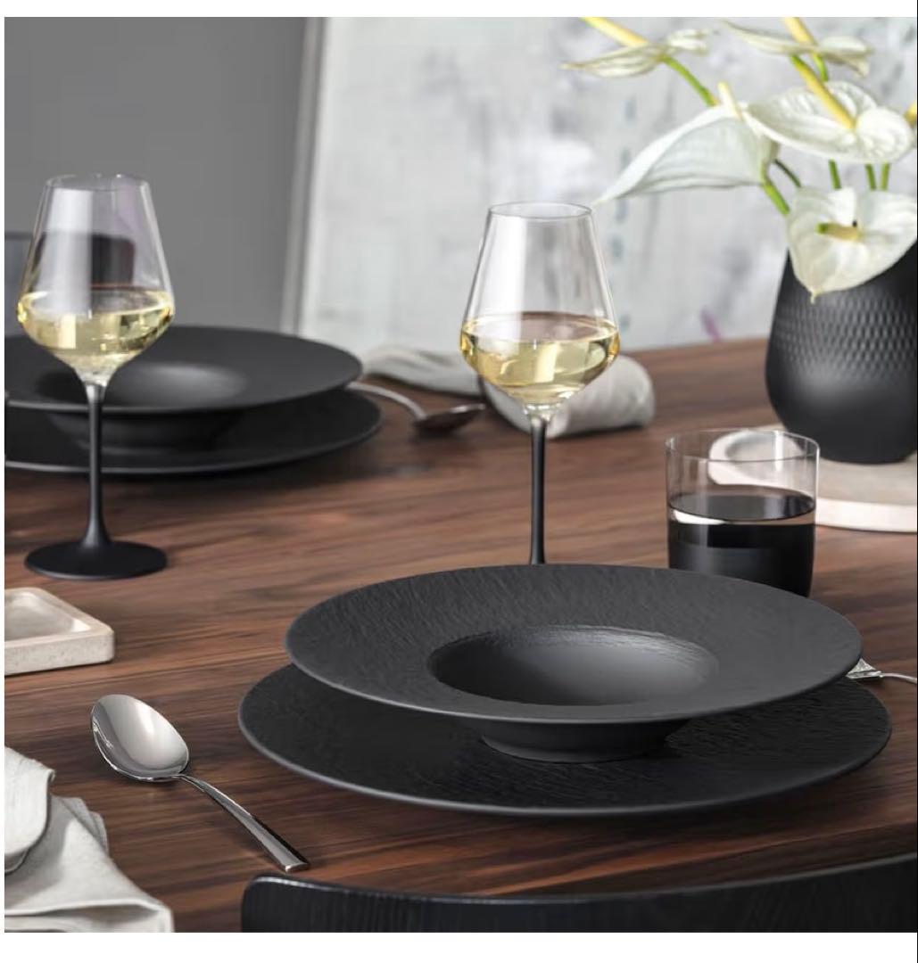 ビレロイ&ボッホ マニファクチャー ロック パスタ プレート ブラック 5枚