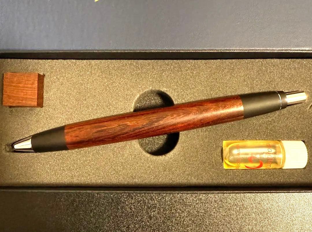 【新品未使用】野原工芸 スタンダードボールペン　シルバー　紅木