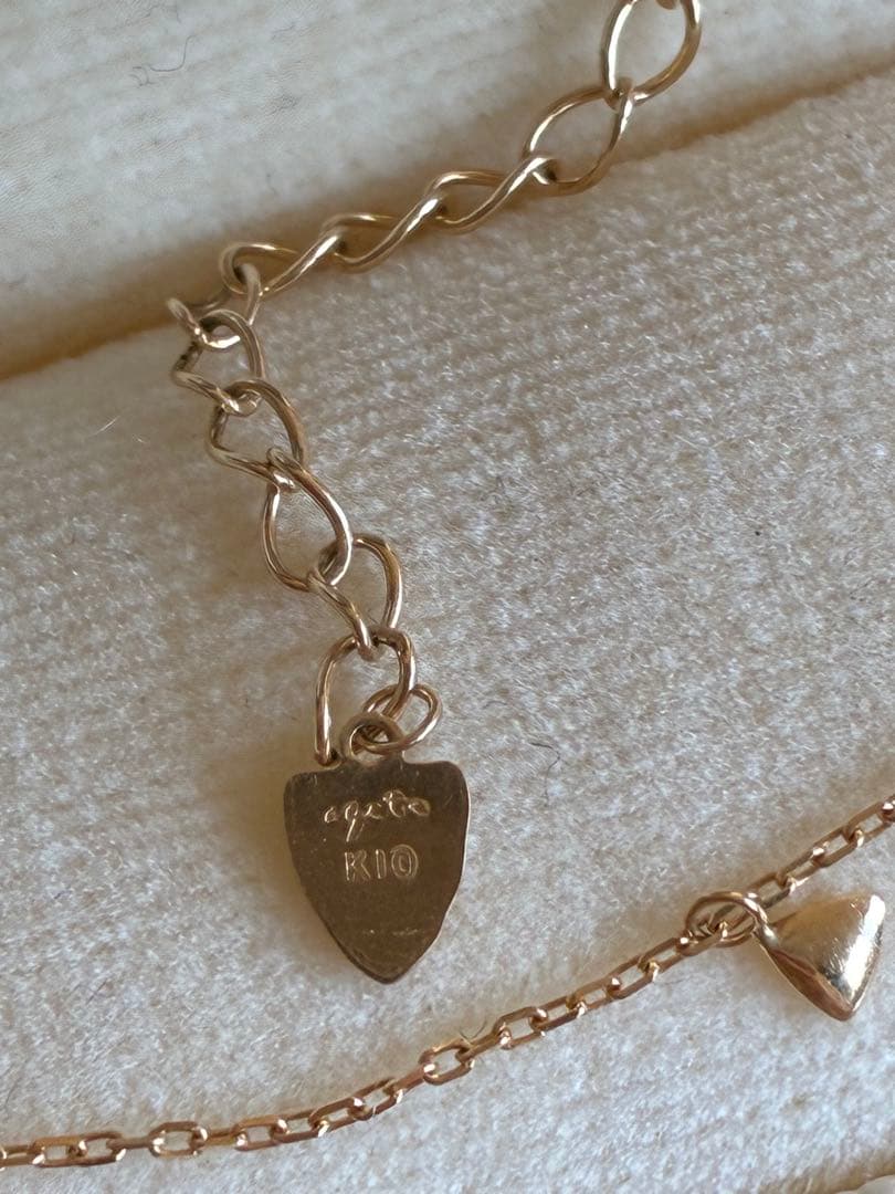 agete アガット K10 アンクレット ブレスレット