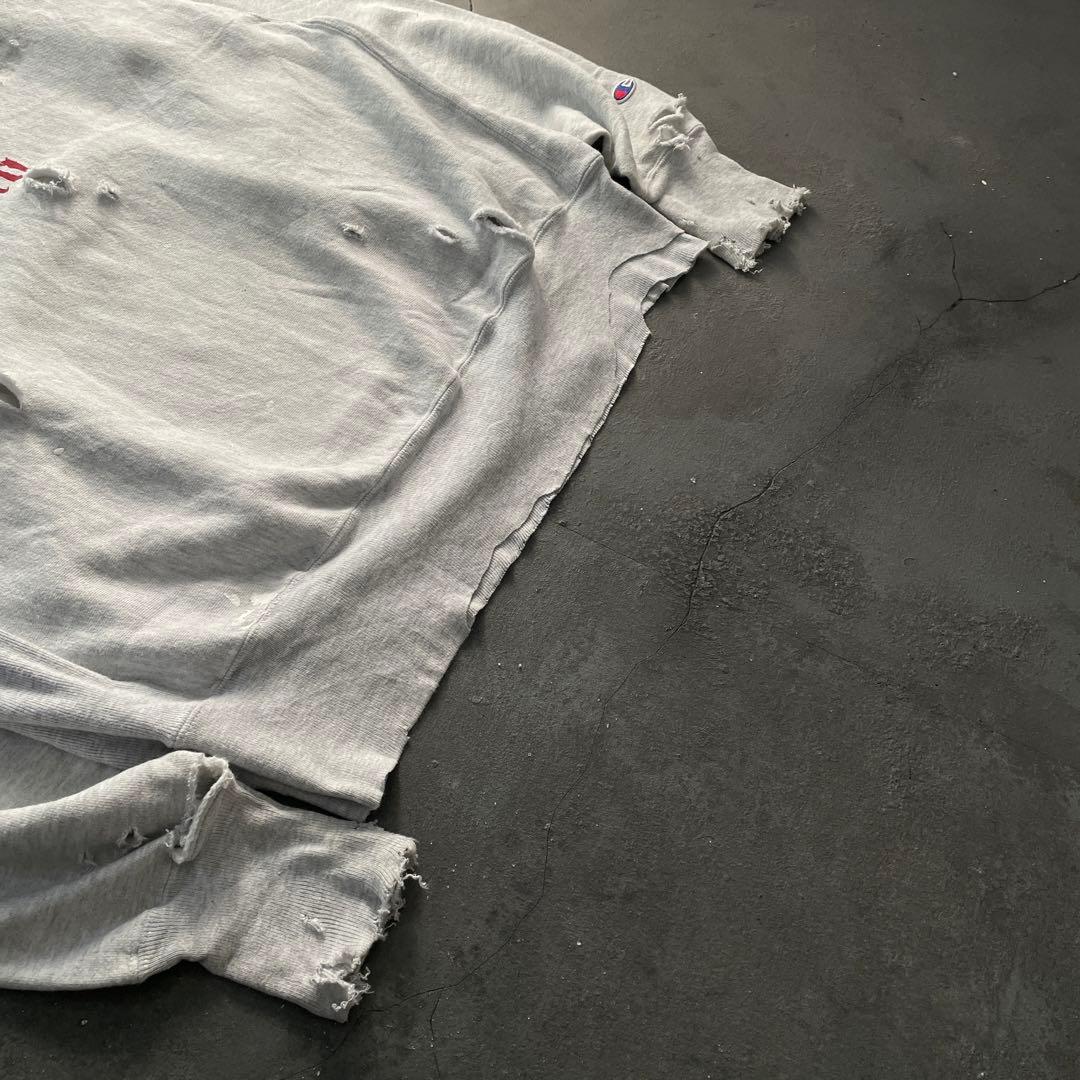 90's grunge is dead“ペイント“杢”XL“boro sweat