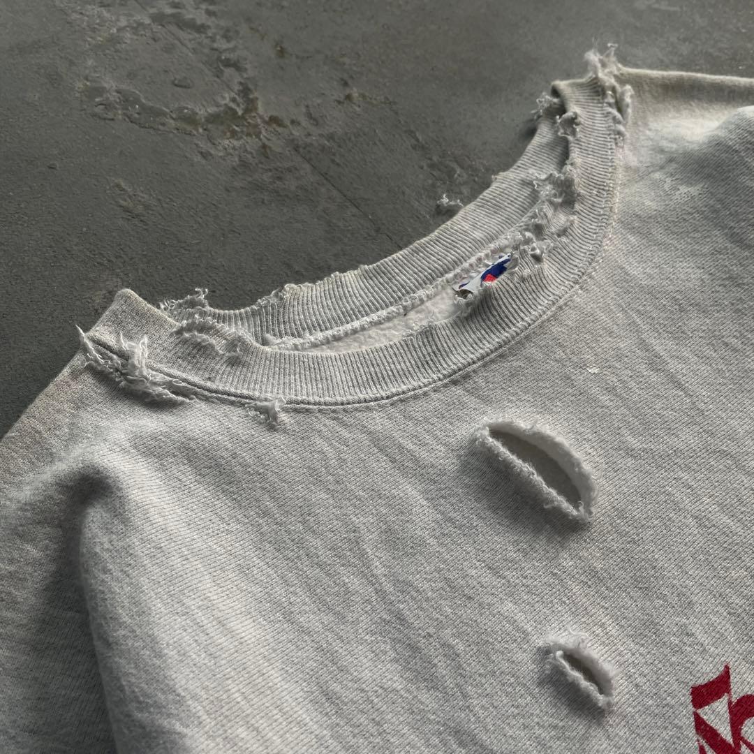 90's grunge is dead“ペイント“杢”XL“boro sweat