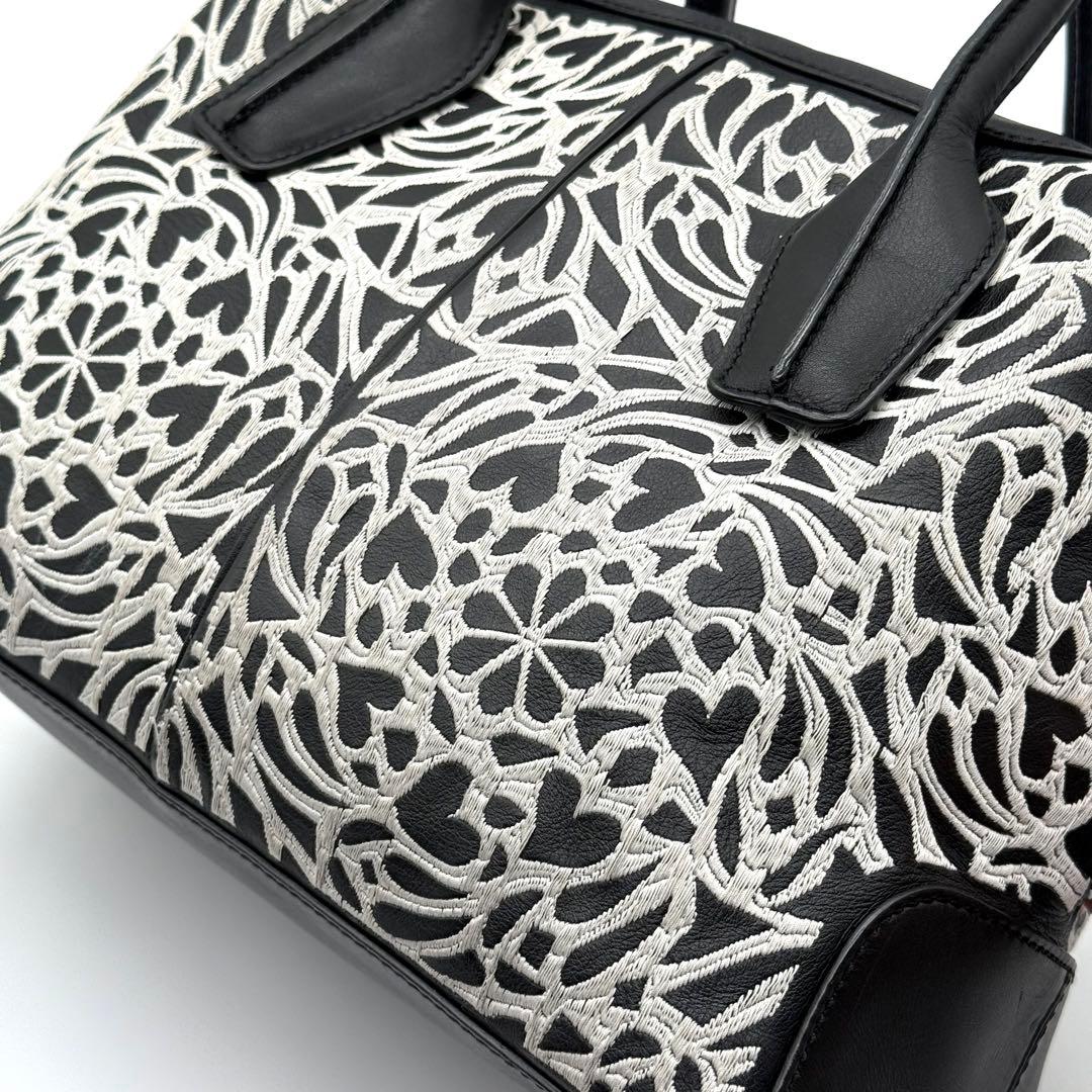 TOD'S トッズ Dスタイリング 刺繡 レザー 本革 2way ハンド バッグ