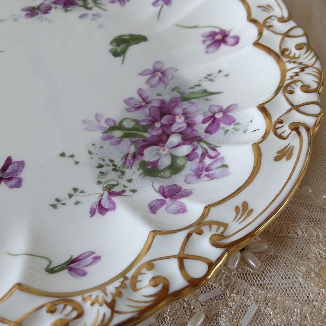 ハマースレイ ビクトリアンバイオレット 21cm デザートプレート