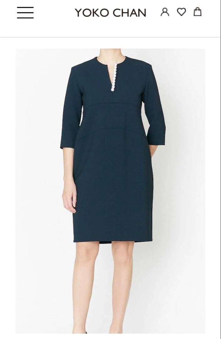 この太郎YOKOCHAN パールワンピース　美品　40