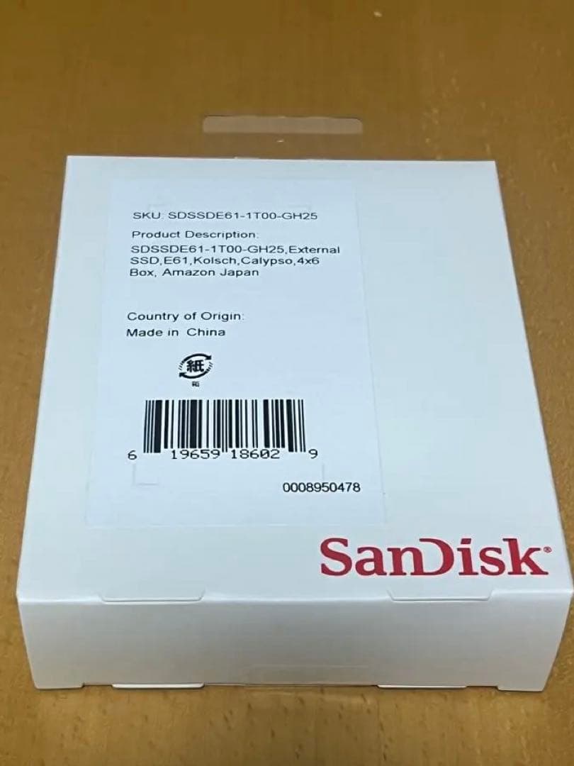 SanDisk 1TB 外付けSSD SSDSD6D61-1T00-G25
